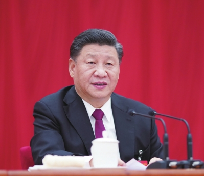 中国共产党第十九届中央委员会第四次全体会议，于2019年10月28日至31日在北京举行。中央委员会总书记习近平作重要讲话。　新华社记者鞠鹏摄