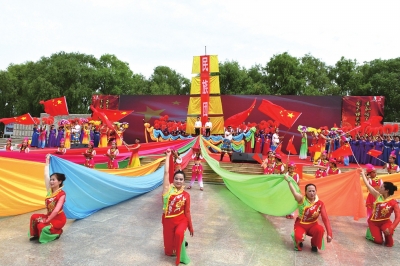 七里河区开展主题活动庆祝新中国成立70周年。